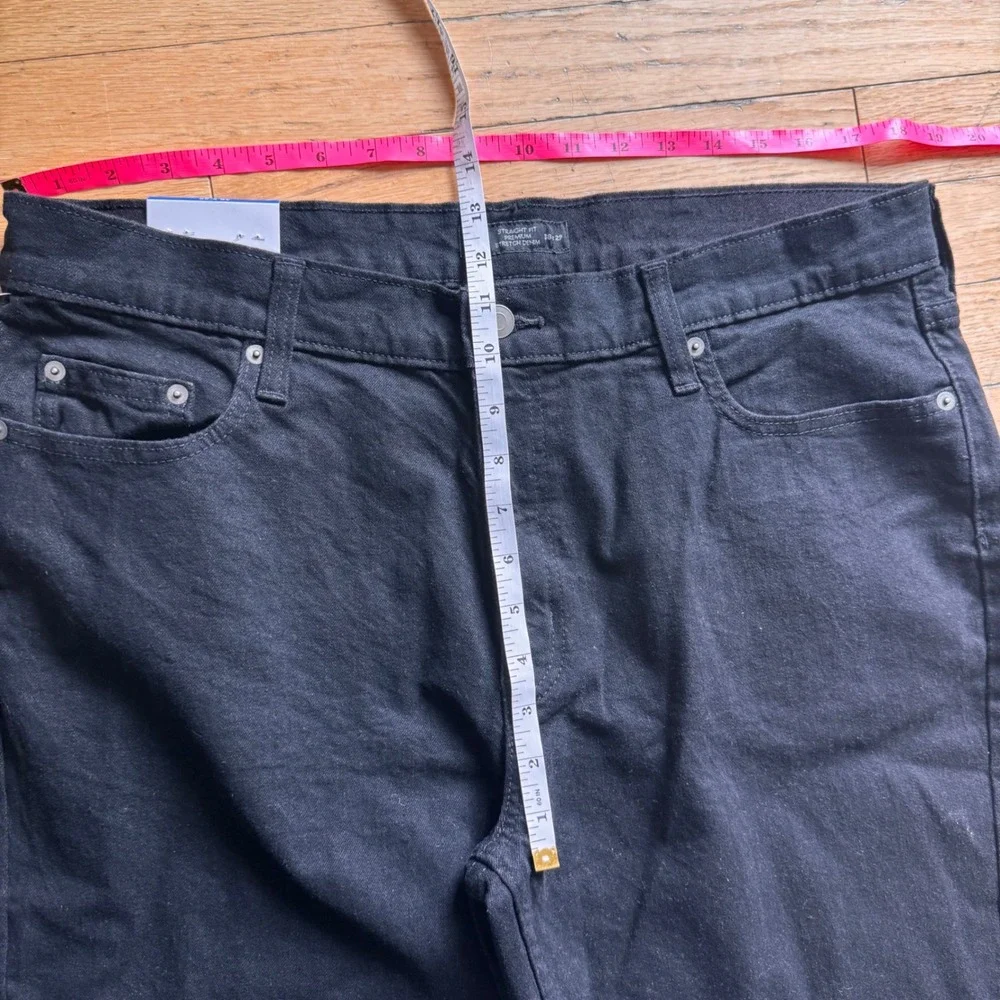 Member's Mark Mens Straight Fit Premium Stretch Denim Jeans Black 38x29 NWT‎